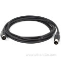 Plug Audio Cable Black with Keyed DIN Connector